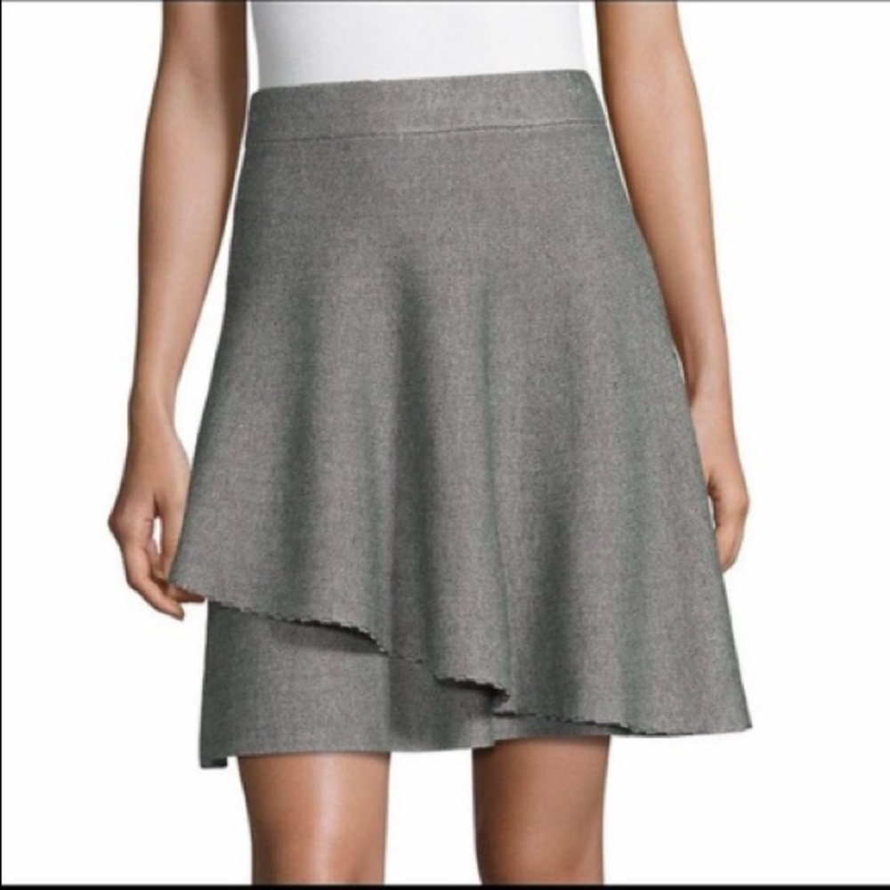 Saks Fifth Ave Gray Knit Mini Skirt